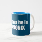 Ich wäre eher in Chamonix in Frankreich Zweifarbige Tasse (VorderseiteRechts)