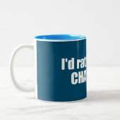 Ich wäre eher in Chamonix in Frankreich Zweifarbige Tasse (Links)