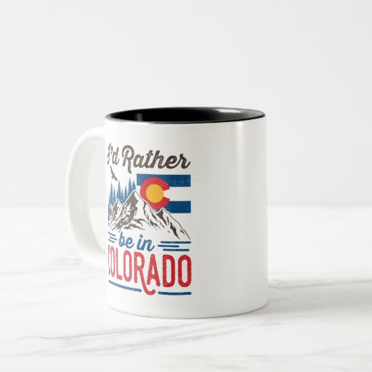 Ich wäre eher in Colorado. Zweifarbige Tasse (Vorderseite Links)