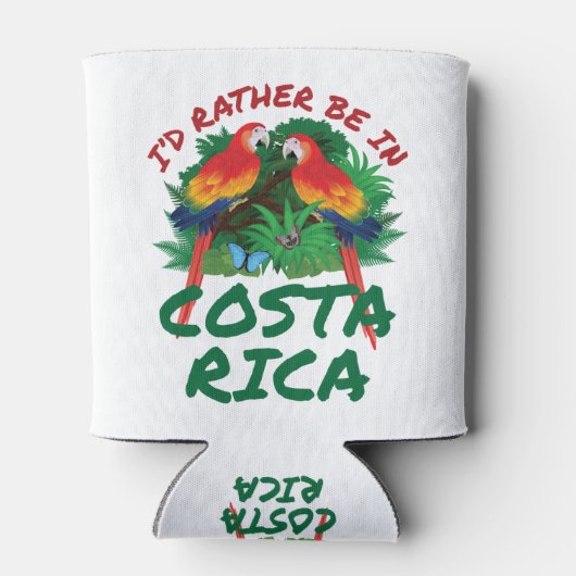 Ich wäre eher in Costa Rica Urlaub Souvenir Dosenkühler (Rückseite)