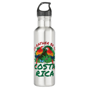 Ich wäre eher in Costa Rica Urlaub Souvenir Edelstahlflasche