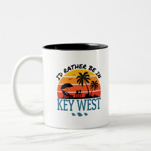 Ich wäre eher in den Key West Florida Keys Zweifarbige Tasse