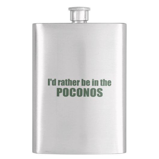 Ich wäre eher in den Poconos Flachmann (Vorderseite)