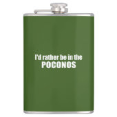 Ich wäre eher in den Poconos Flachmann (Vorderseite)