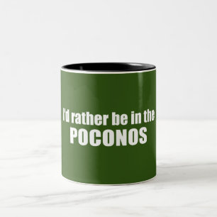 Ich wäre eher in den Poconos Zweifarbige Tasse