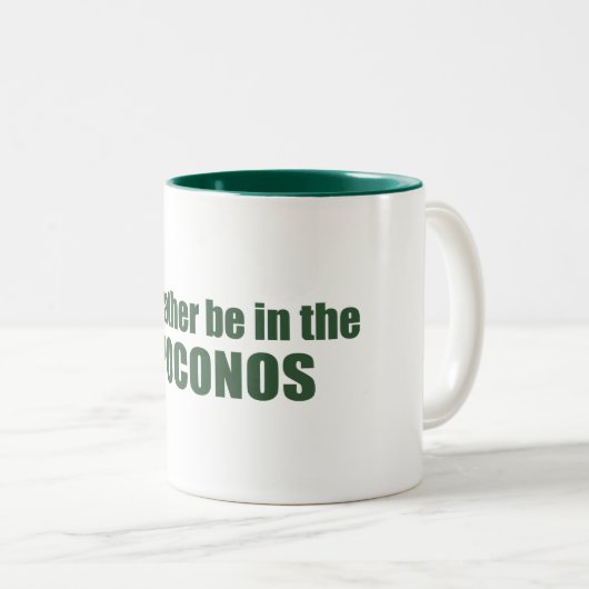 Ich wäre eher in den Poconos Zweifarbige Tasse (VorderseiteRechts)