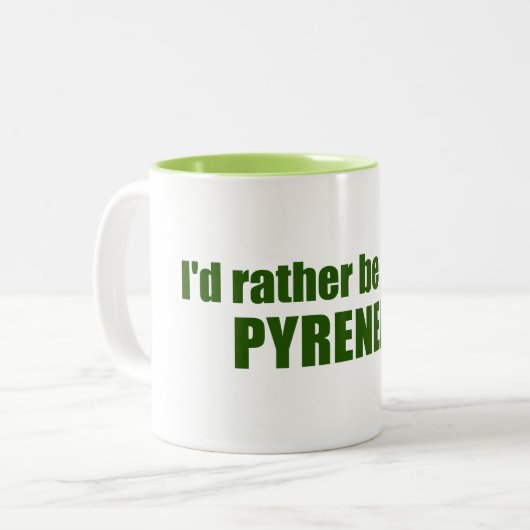 Ich wäre eher in den Pyrenäen Zweifarbige Tasse (Vorderseite Links)