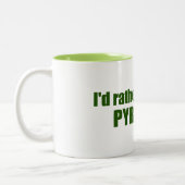 Ich wäre eher in den Pyrenäen Zweifarbige Tasse (Links)