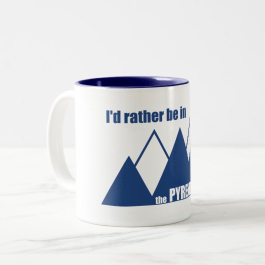 Ich wäre eher in den Pyrenäen Zweifarbige Tasse (Vorderseite Links)