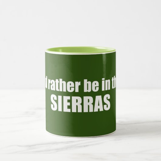 Ich wäre eher in den Sierras Zweifarbige Tasse (Mittel)