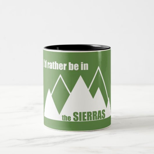 Ich wäre eher in den Sierras Zweifarbige Tasse (Mittel)