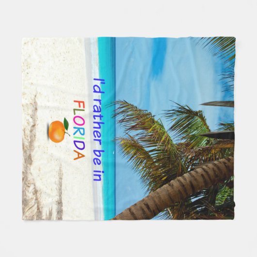 Ich wäre eher in Florida Fleecedecke (Vorderseite (Horizontal))