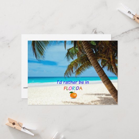 Ich wäre eher in Florida Karte (Vorderseite/Rückseite Beispiel)