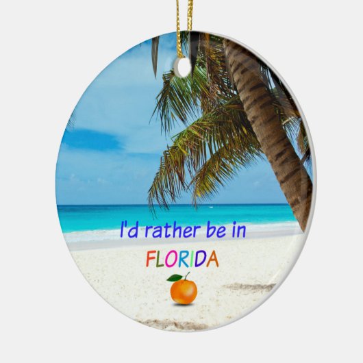 Ich wäre eher in Florida, Keramik Ornament (Links)