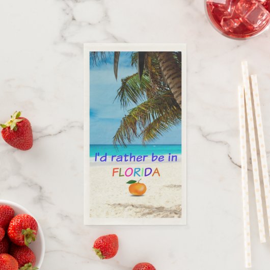 Ich wäre eher in Florida (sonnig), Serviette (Beispiel)