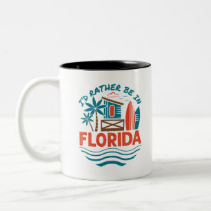 Ich wäre eher in Florida Zweifarbige Tasse