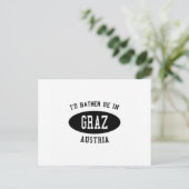 Ich wäre eher in Graz, Österreich Postkarte (Stehend Vorderseite)