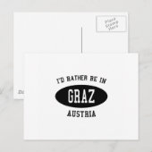 Ich wäre eher in Graz, Österreich Postkarte (Vorne/Hinten)