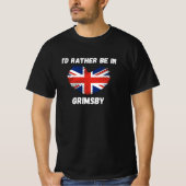 Ich wäre eher in Grimsby - Union Jack Heart T-Shirt (Vorderseite)