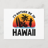 Ich wäre eher in Hawaii Postkarte (Vorderseite)