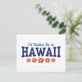 Ich wäre eher in Hawaii Postkarte (Stehend Vorderseite)