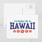 Ich wäre eher in Hawaii Postkarte (Vorne/Hinten)
