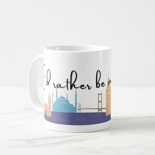 Ich wäre eher in Istanbul-Reiseumarmung Kaffeetasse (Vorderseite Links)