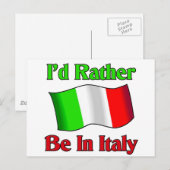 Ich wäre eher in Italien Postkarte (Vorne/Hinten)