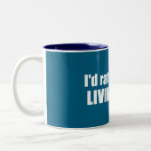 Ich wäre eher in Livingston Montana Zweifarbige Tasse (Links)