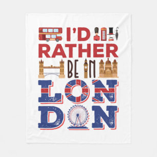 Ich wäre eher in London, England Fleecedecke