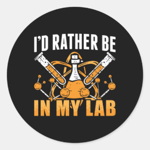 Ich wäre eher in meinem Labrador Tech Laboratory T Runder Aufkleber