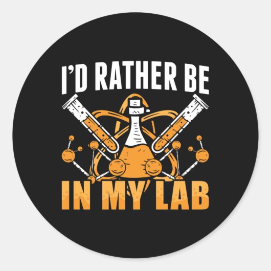 Ich wäre eher in meinem Labrador Tech Laboratory T Runder Aufkleber (Vorderseite)