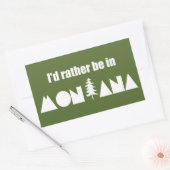 Ich wäre eher in Montana Rechteckiger Aufkleber (Umschlag)