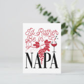 Ich wäre eher in Napa Postkarte (Stehend Vorderseite)