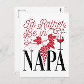 Ich wäre eher in Napa Postkarte (Vorne/Hinten)
