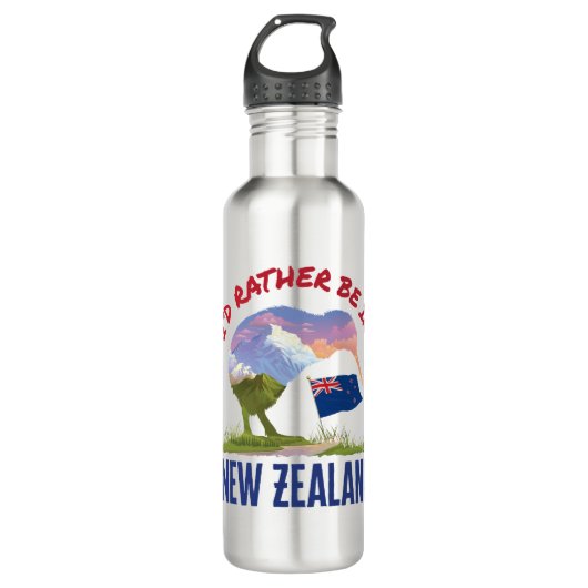 Ich wäre eher in Neuseeland Edelstahlflasche (Vorderseite)