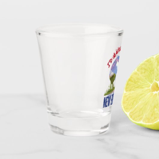 Ich wäre eher in Neuseeland Schnapsglas (Links)