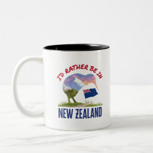 Ich wäre eher in Neuseeland Zweifarbige Tasse