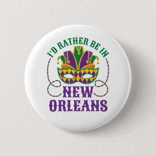 Ich wäre eher in New Orleans Button (Vorderseite)