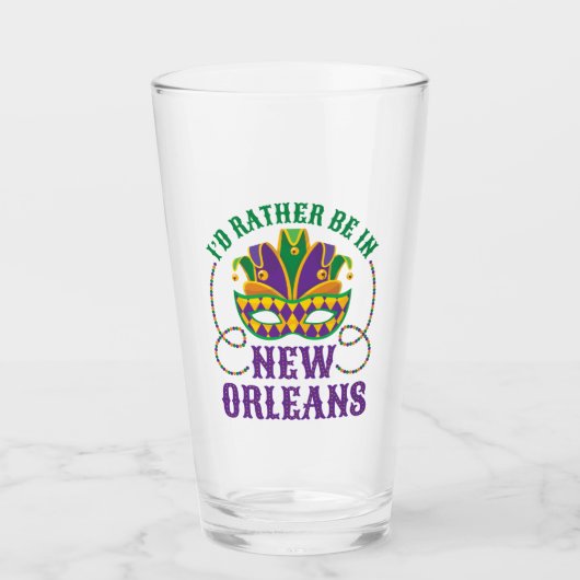 Ich wäre eher in New Orleans Glas (Vorderseite)