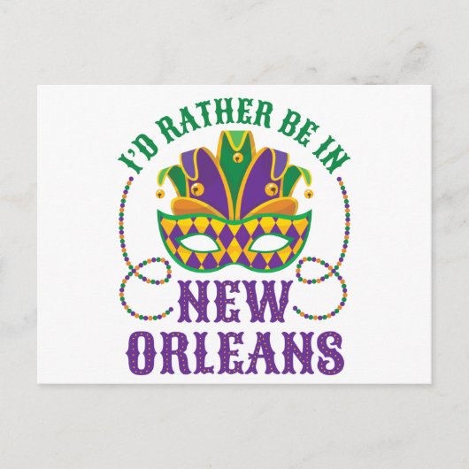 Ich wäre eher in New Orleans Postkarte (Vorderseite)