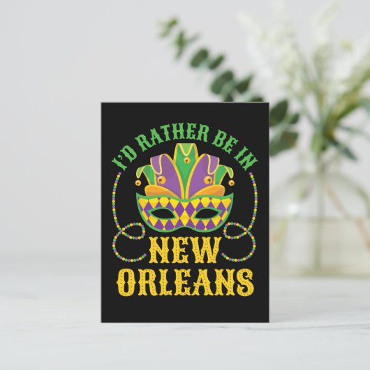 Ich wäre eher in New Orleans Postkarte (Stehend Vorderseite)