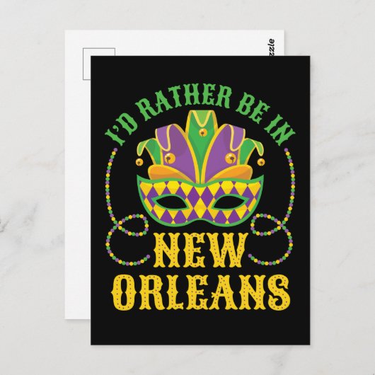 Ich wäre eher in New Orleans Postkarte (Vorne/Hinten)
