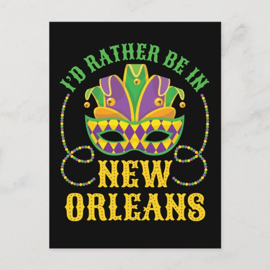 Ich wäre eher in New Orleans Postkarte (Vorderseite)