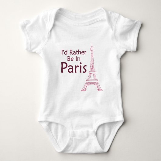 Ich wäre eher in Paris. Baby Strampler (Vorderseite)