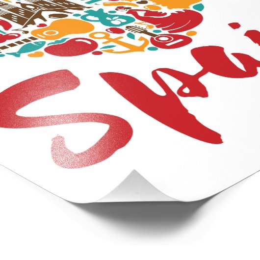 Ich wäre eher in Spanien Fotodruck (Ecke)