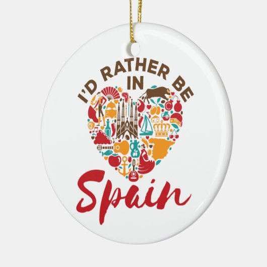 Ich wäre eher in Spanien Keramik Ornament (Links)