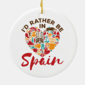Ich wäre eher in Spanien Keramik Ornament (Hinten)