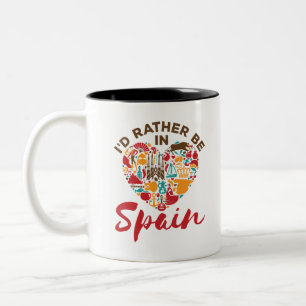 Ich wäre eher in Spanien Zweifarbige Tasse