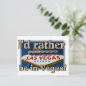 Ich wäre eher in Vegas! Postkarte (Stehend Vorderseite)